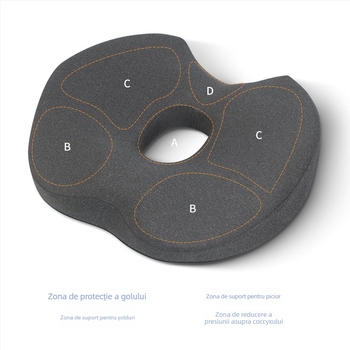 Perna de șezut cu spumă cu memorie, poliester, brand Yunxin, model solid