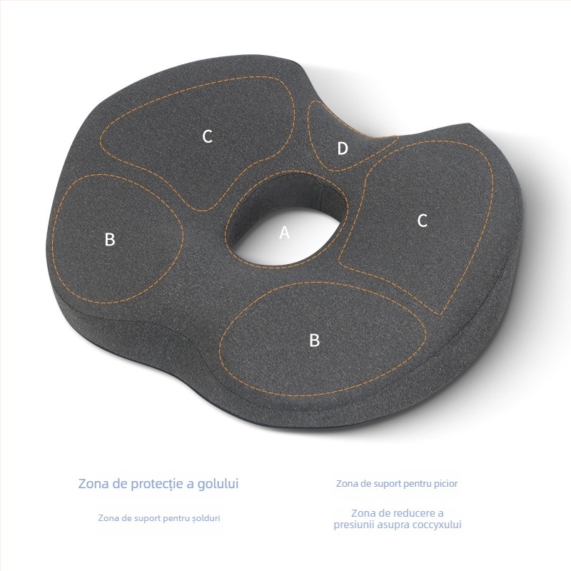 Perna de șezut cu spumă cu memorie, poliester, brand Yunxin, model solid