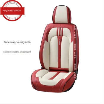 Perne pentru scaune din piele Nappa, pentru cinci locuri — potrivire universală, respirabile, cusute la margine (hemmed), pentru toate sezoanele, personalizabile