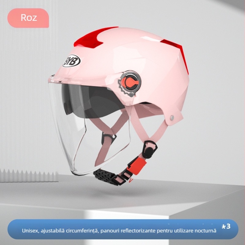 Casca pentru motocicletă BYB, material ABS, certificat 3C, unisex, număr certificat 2024091105021704