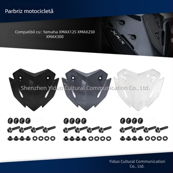 Parbriz sport pentru motocicletă, compatibil cu Yamaha XMAX125/250/300; Material: PC; Stil: parbriz; Brand: Star Moon Knight