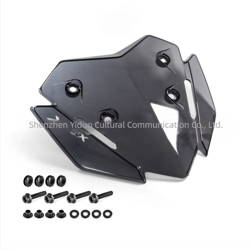 Parbriz sport pentru motocicletă, compatibil cu Yamaha XMAX125/250/300; Material: PC; Stil: parbriz; Brand: Star Moon Knight