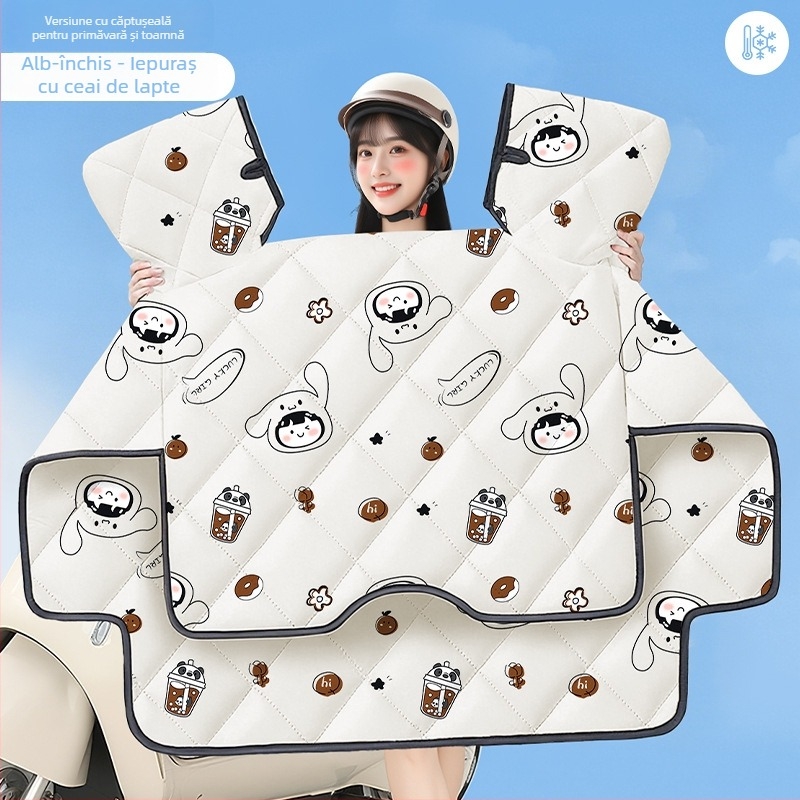 Cuvertură anti-vânt pentru vehicule electrice - PVC, impermeabil, rezistent la intemperii, stil de iarnă, marcă Touran Sheng