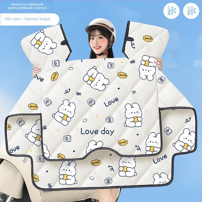 Cuvertură anti-vânt pentru vehicule electrice - PVC, impermeabil, rezistent la intemperii, stil de iarnă, marcă Touran Sheng