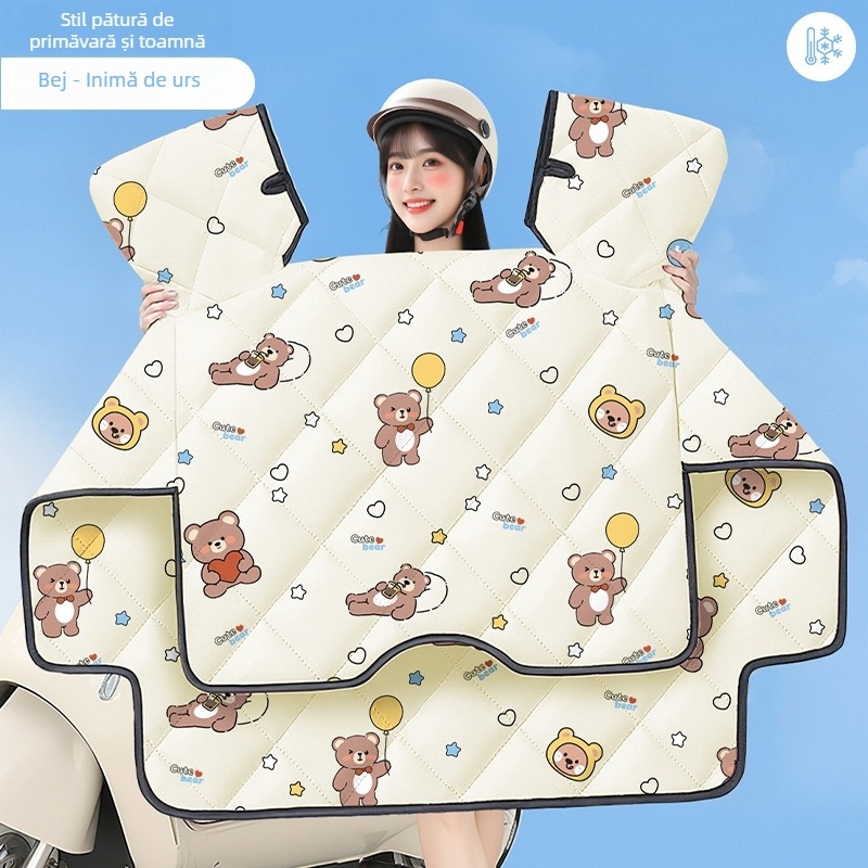 Cuvertură anti-vânt pentru vehicule electrice - PVC, impermeabil, rezistent la intemperii, stil de iarnă, marcă Touran Sheng