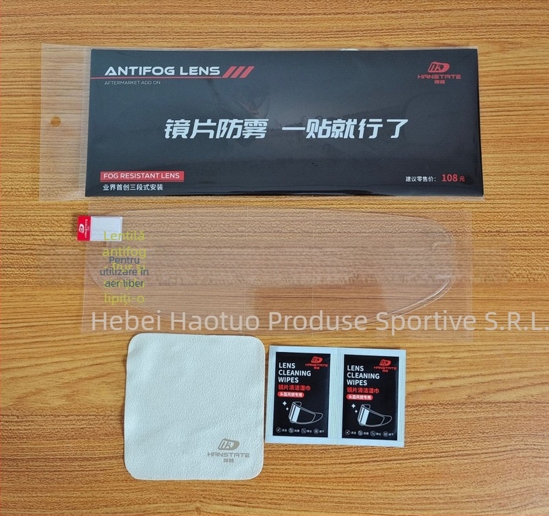 Film antifog pentru cască ZPK270: material PC, 48 g, personalizabil, protecție UV, antifog de durată