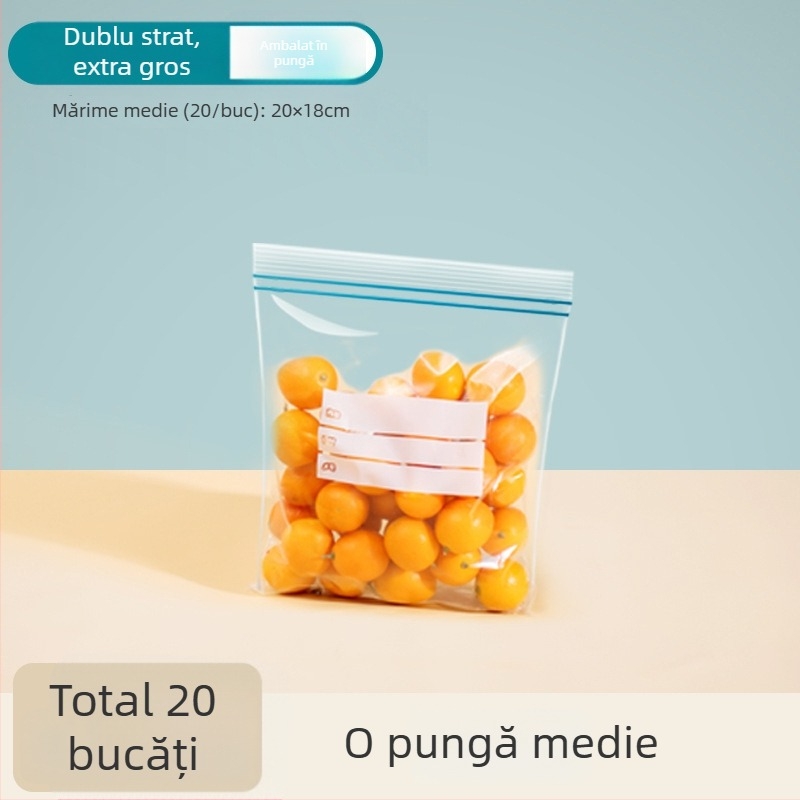 Pungă sigilată alimentară pentru păstrarea prospețimii | Material PE | Compatibilă cu microundele | Rezistență la temperaturi -30°C până la 180°C | 1 bucată