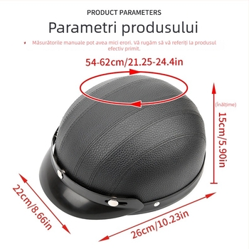 Casca moto cu vizieră, stil retro pentru toate anotimpurile (Material: ABS + spumă PU; Brand: JBL; Tip: Cască moto)