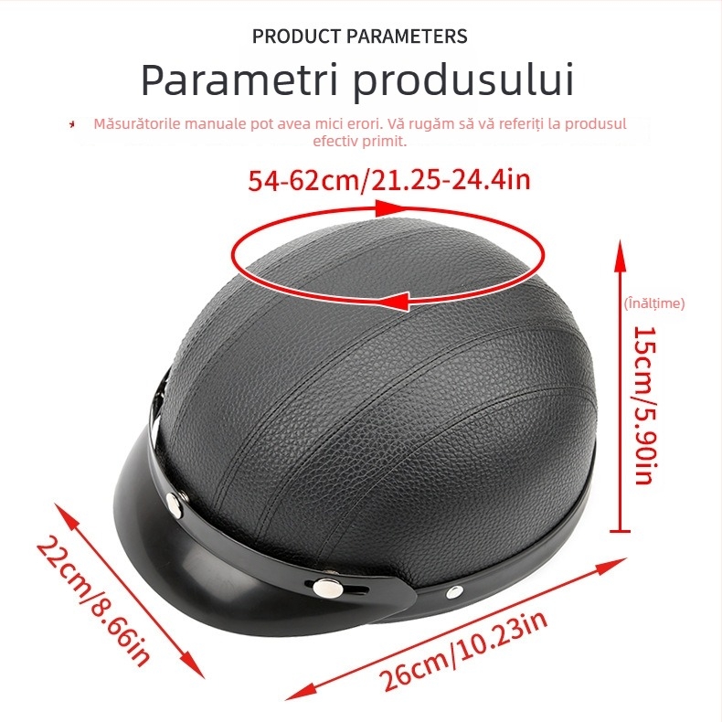 Casca moto cu vizieră, stil retro pentru toate anotimpurile (Material: ABS + spumă PU; Brand: JBL; Tip: Cască moto)