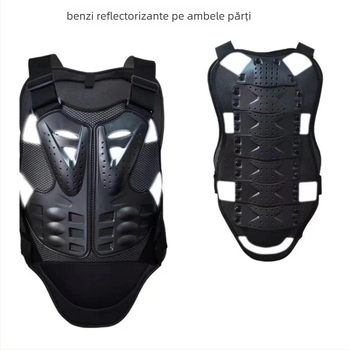 Echipament de protecție pentru motocicletă off-road – vestă cu armură pentru torace, carcasă din PP cu spumă înaltă, Fox, stil cavaler, personalizare disponibilă