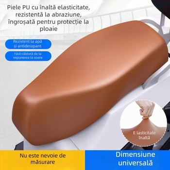 Husă de pernă pentru șa PU pentru biciclete electrice/motociclete – pentru toate anotimpurile, potrivire universală, fără umplutură, brand Risheng