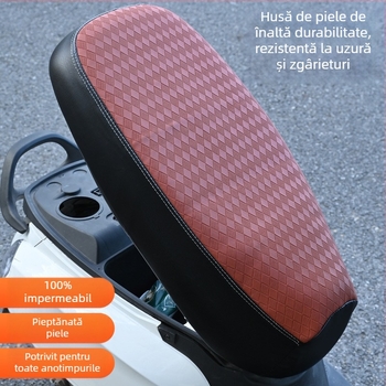 Huse de scaun din PU impermeabile pentru vehicule electrice, universale pentru toate anotimpurile, cusătură dublă, protecție împotriva soarelui