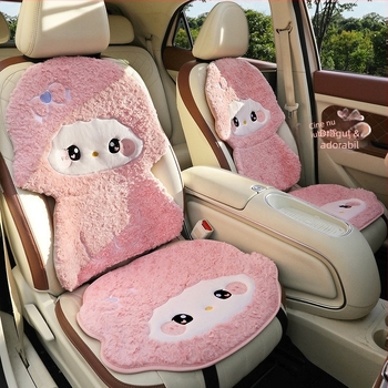 Set de perne pentru scaunele auto – personaje drăguțe 3D pluș, bumbac, fără umplutură, set de iarnă cu mai multe părți