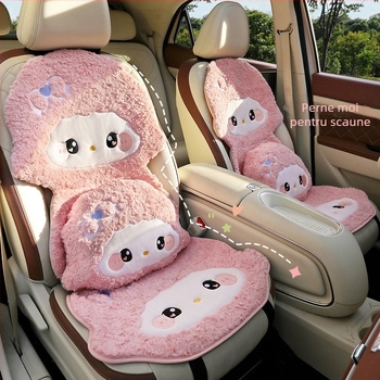 Set de perne pentru scaunele auto – personaje drăguțe 3D pluș, bumbac, fără umplutură, set de iarnă cu mai multe părți