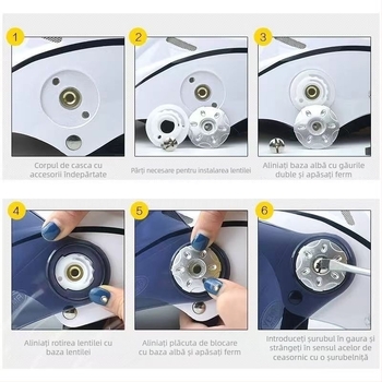 Visor pentru cască de motocicletă și vehicule electrice – protecție solară universală, impermeabil la ploaie, antifog și rezistent la vânt.