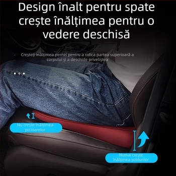 Perna de susținere a șezutului șoferului, formă plată, umplutură din fibre de mătase, suprafață PU, design dintr-un singur element