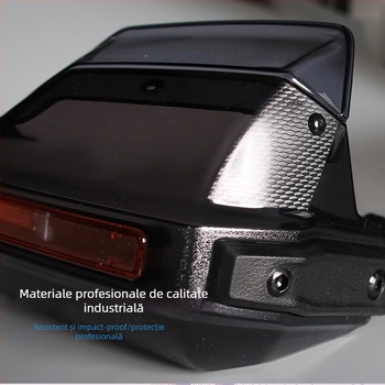 Protecție pentru ghidon de motocicletă cu parbriz și LED, material PP-PC