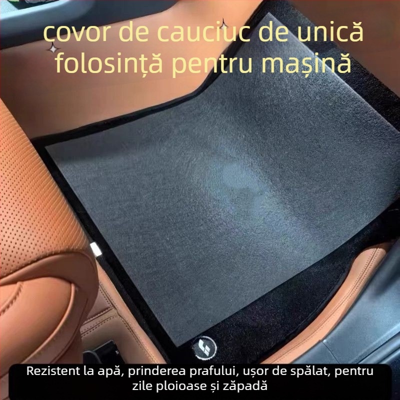 Covorașe de podea auto de unică folosință, din fibră sintetică, tip covor, potrivire universală