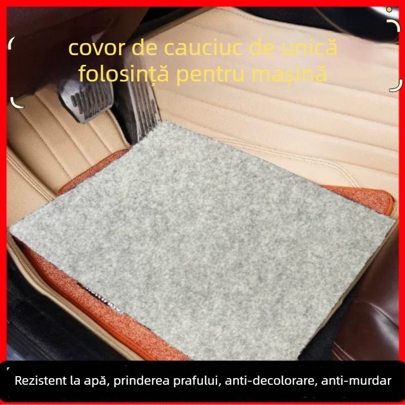 Covorașe de podea auto de unică folosință, din fibră sintetică, tip covor, potrivire universală