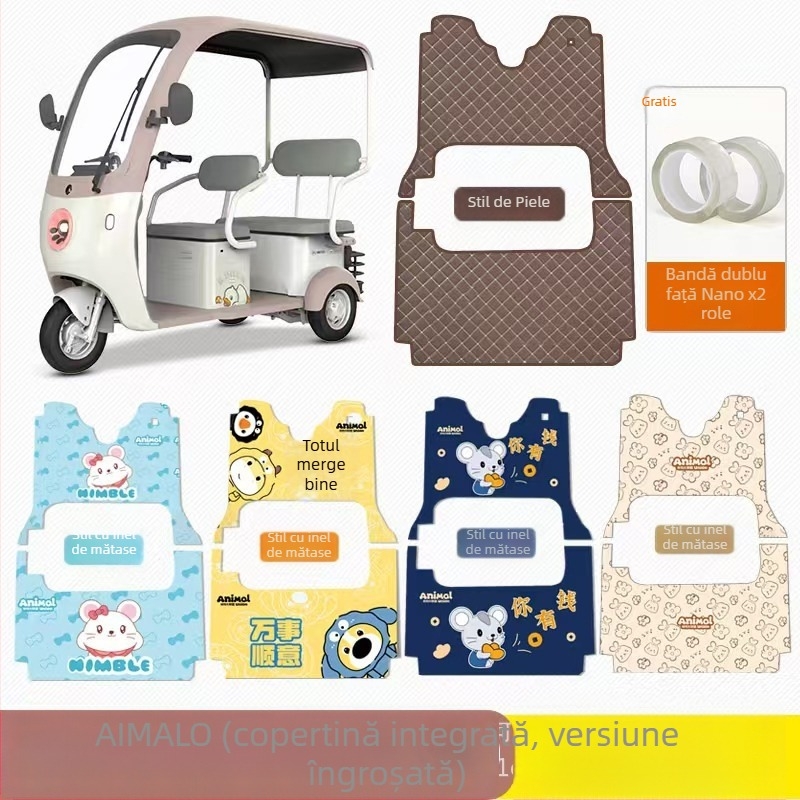 Covoraș pentru picioare pentru tricicleta electrică, PVC, grosime 10 mm, 3 kg, siglă personalizabilă, origine Hebei