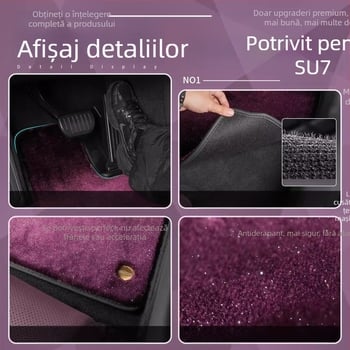 Covor auto TPE pentru Xiaomi SU7 – acoperire completă cu velur cer înstelat, potrivire specifică vehiculului, fără siglă