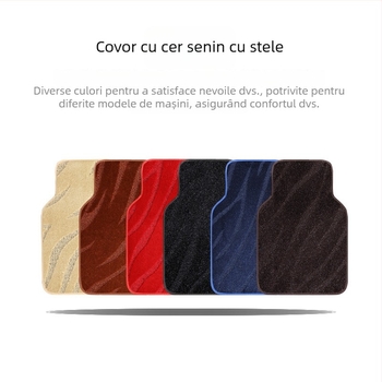 Set covoare auto universale, suede, model stele, set complet cu covoare pentru spate separate, Jiaxu brand, origine Hebei, personalizabil