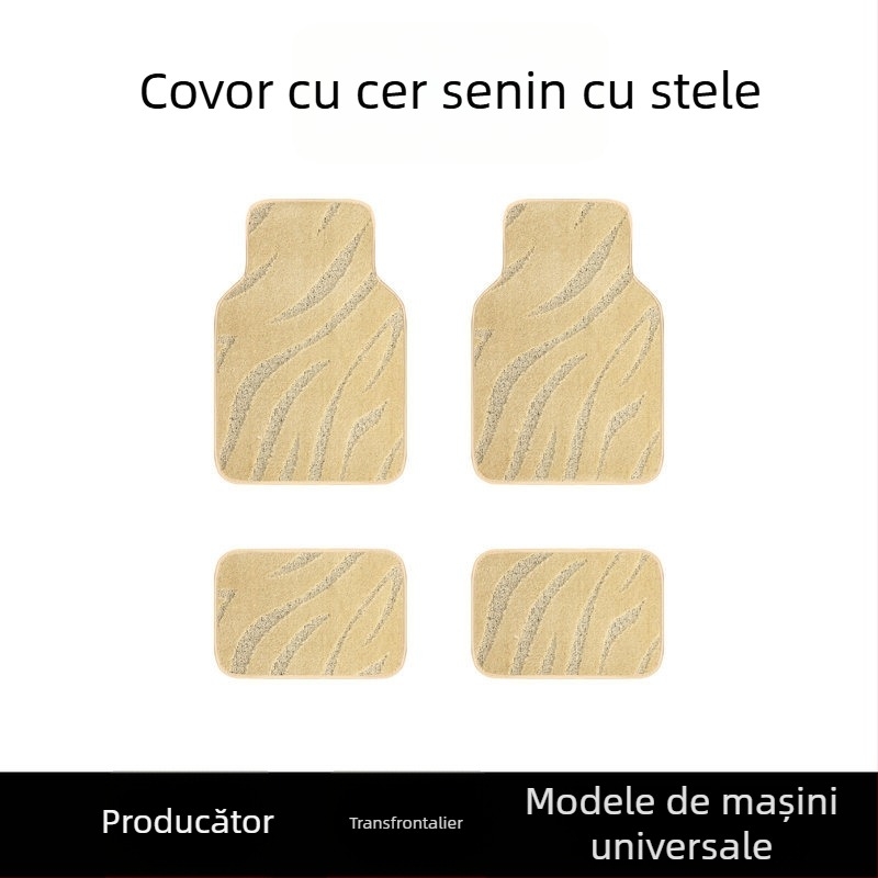 Set covoare auto universale, suede, model stele, set complet cu covoare pentru spate separate, Jiaxu brand, origine Hebei, personalizabil