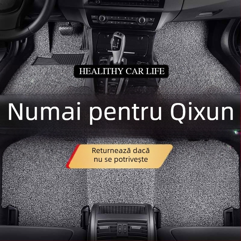 Covorașe auto pentru podea Nissan X-Trail (cinci locuri), material PVC, covorașe Silk Ring, personalizabile