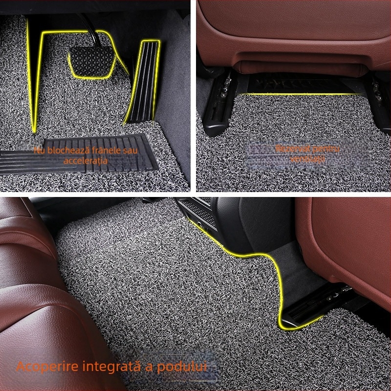 Covorașe auto pentru podea Nissan X-Trail (cinci locuri), material PVC, covorașe Silk Ring, personalizabile