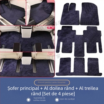 Covor portbagaj cu cer înstelat - velur, tălpi de velur, marca Long Lasting