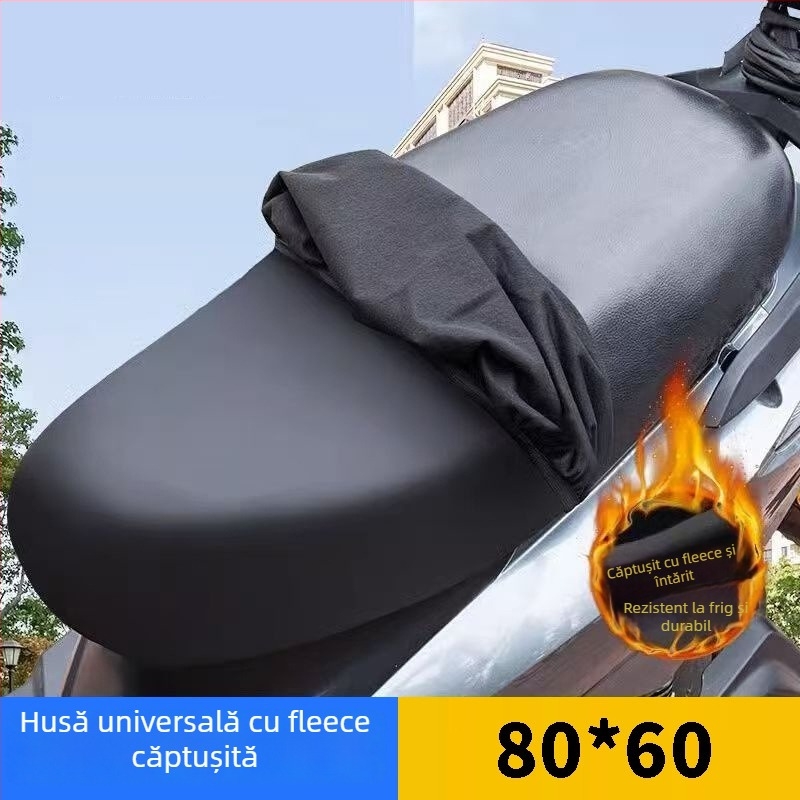 Husă de șezut pentru vehicul electric, cu suprafață antiaderantă îngroșată și pernă din catifea rezistentă la uzură, universală pentru toate sezoanele, pentru motocicletă electrică
