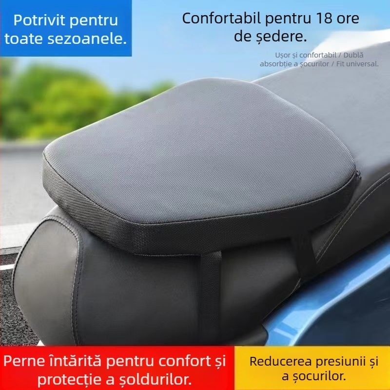 Pernă pentru șa de vehicul electric, moale și îngroșată, material din in, pentru utilizare vară