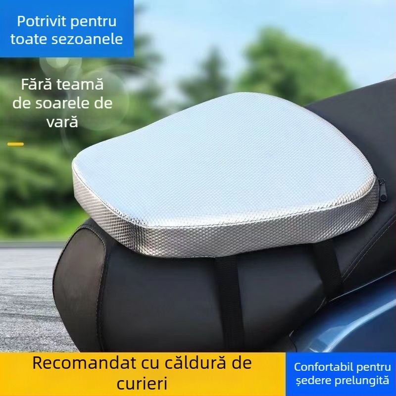 Pernă pentru șa de vehicul electric, moale și îngroșată, material din in, pentru utilizare vară
