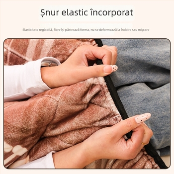 Cuvertură anti-vânt pentru vehicule electrice — fleece, design gros, cu fustă parțială, croială talie înaltă, potrivire universală, model H251220-112