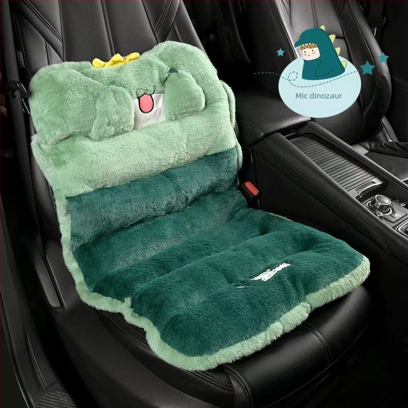 Pernă pentru scaun din material pluș, umplutură PP bumbac, imprimeu cu animale drăguțe, suport lombar integrat, ediție de iarnă 2023, personalizabil.