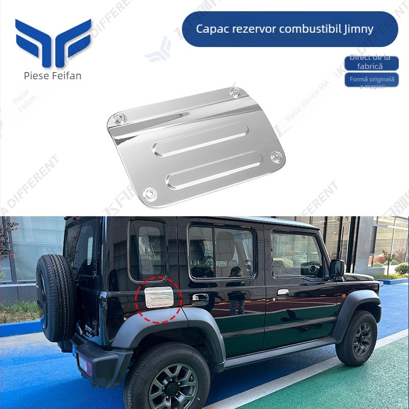 Capac exterior pentru rezervorul de ulei cu două bare pentru Jimny JB64/JB74 (2018+), Feifan, placare ABS electroplating, personalizare, origine Jiangsu