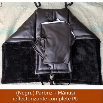 Fubao Pătură din piele pentru parbriz, iarnă, pentru motociclete și vehicule electrice — impermeabilă, stil minimalist