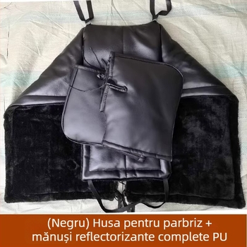 Fubao Pătură din piele pentru parbriz, iarnă, pentru motociclete și vehicule electrice — impermeabilă, stil minimalist
