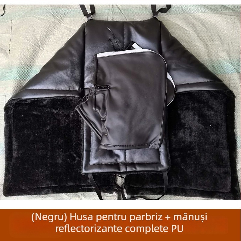 Fubao Pătură din piele pentru parbriz, iarnă, pentru motociclete și vehicule electrice — impermeabilă, stil minimalist