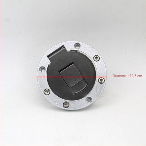 Capac rezervoar motocicletă cu 7 găuri - rotund, din oțel inoxidabil, OEM MXHK