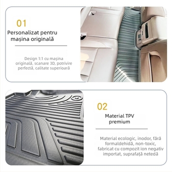Covorașe de podea TPV pentru pickup-urile Futian Mars 7/Mars 9 | Material: TPV, Brand: T-WIND, fără logo, tip covoraș: altul, proiectate pentru mașini