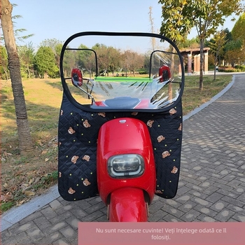 Parbriz frontal pentru vehicul electric - PVC transparent, design lărgit, definiție înaltă