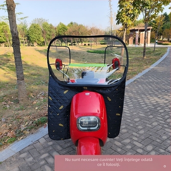 Parbriz frontal pentru vehicul electric - PVC transparent, design lărgit, definiție înaltă