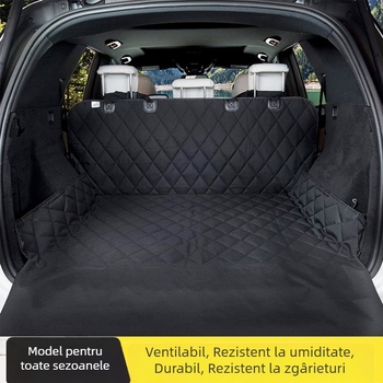 Covoraș auto pentru animale, impermeabil Oxford pentru portbagaj, suprafață poliester, umplutură din fir de mătase, stil de cusătură original, pentru toate anotimpurile