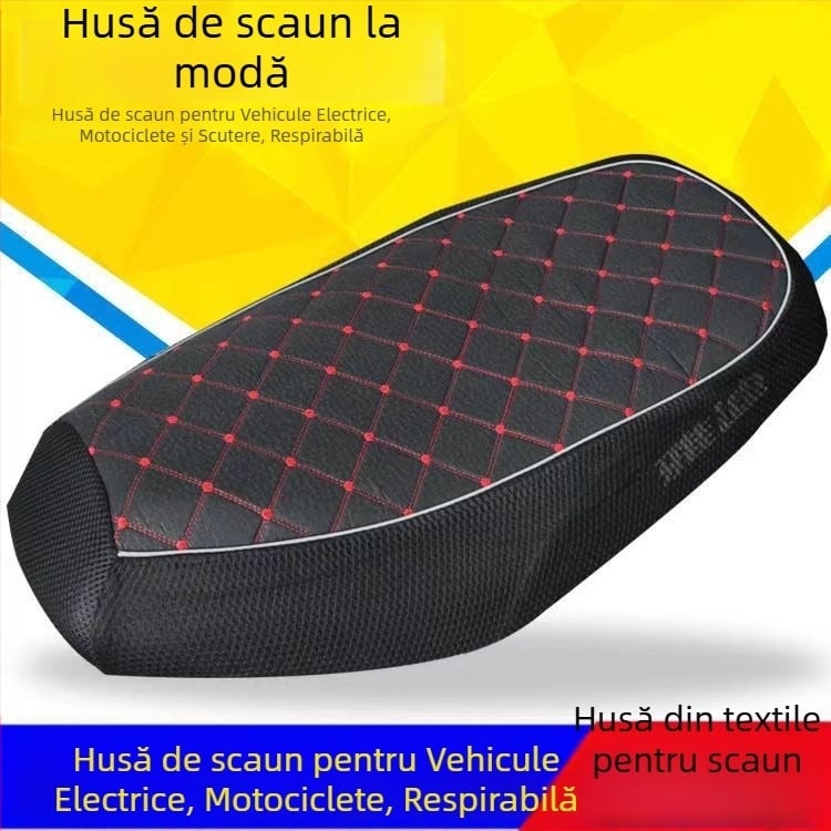 Pernă pentru scutere electrice și motociclete — izolație respirabilă, material din fibre, umplutură din bumbac, universal pentru patru anotimpuri