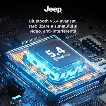 Căști Bluetooth wireless cu afișaj digital, design over-ear pentru sport, Bluetooth 5.4, IPX5, autonomie 4–8 ore