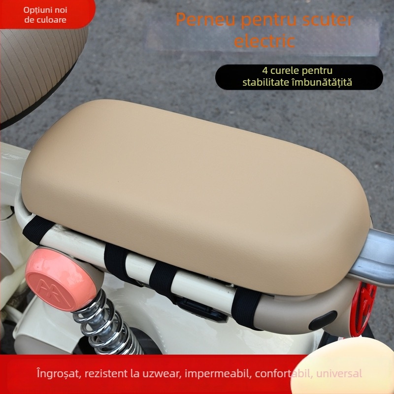 Pernă de șezut pentru bicicletă electrică, material PU, umplutură din bumbac, potrivit pentru toate anotimpurile