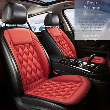 Pernă de încălzire pentru scaunul auto, încălzire electrică 12V/24V pentru două scaune