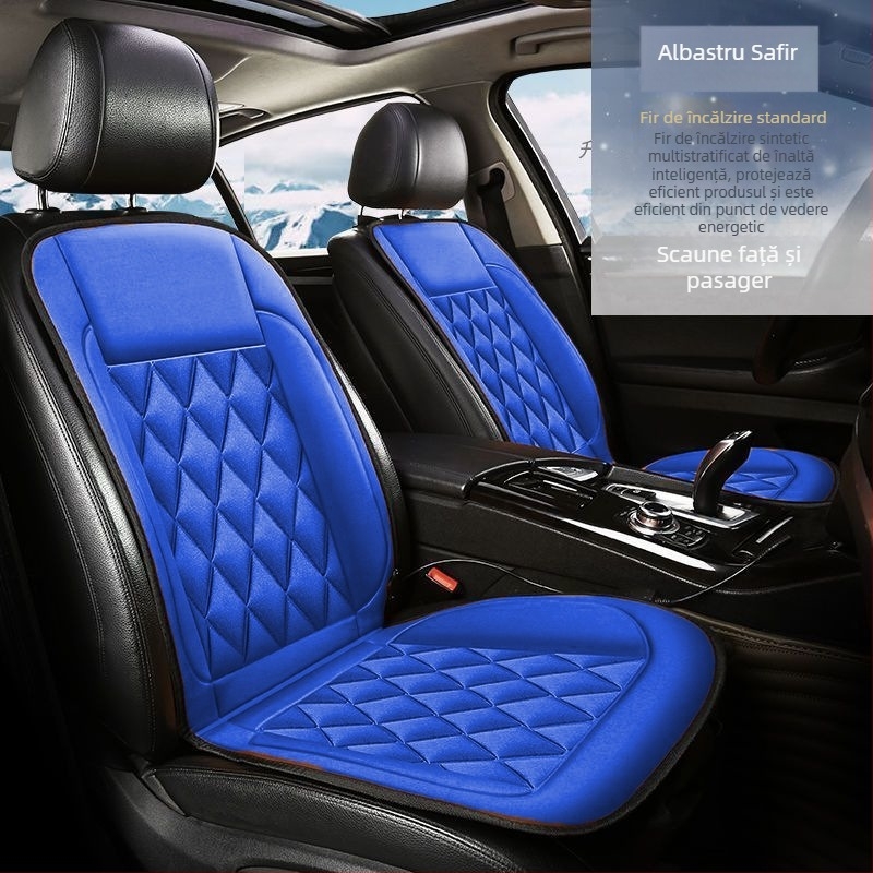 Pernă de încălzire pentru scaunul auto, încălzire electrică 12V/24V pentru două scaune