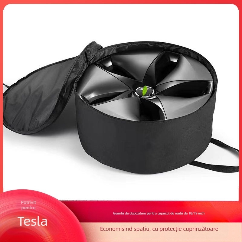 Sac de depozitare capace jante Tesla, Oxford materiаl, origine Danyang, Jiangsu, compatibil cu Model 3 și Model Y